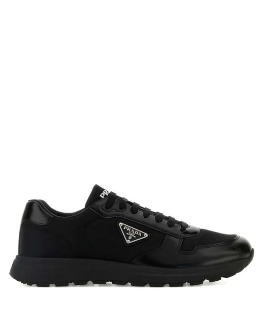 Prada Black Nylon And Leather Prax Sneakers for men