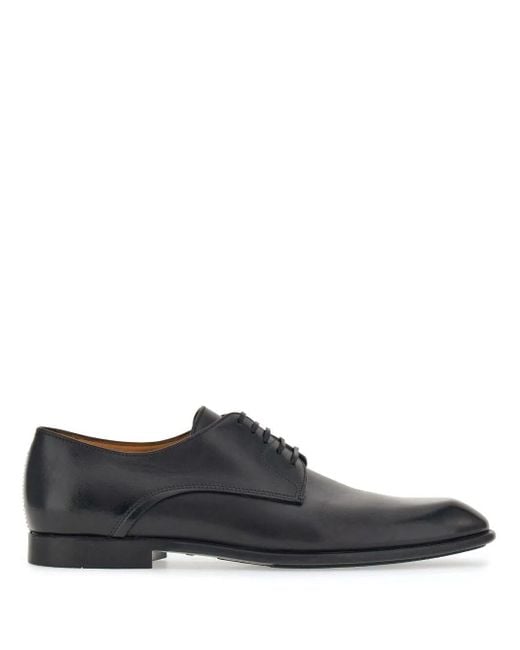 Ferragamo Black Nuanced Derby Shoes for men