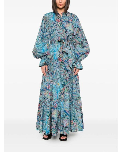 Etro Blue Long Chemisier Dress