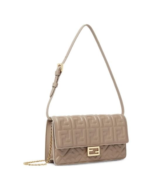 Fendi Blue Wallet On Chain Baguette