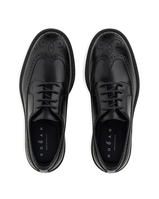 Hogan Black Derby H704 for men