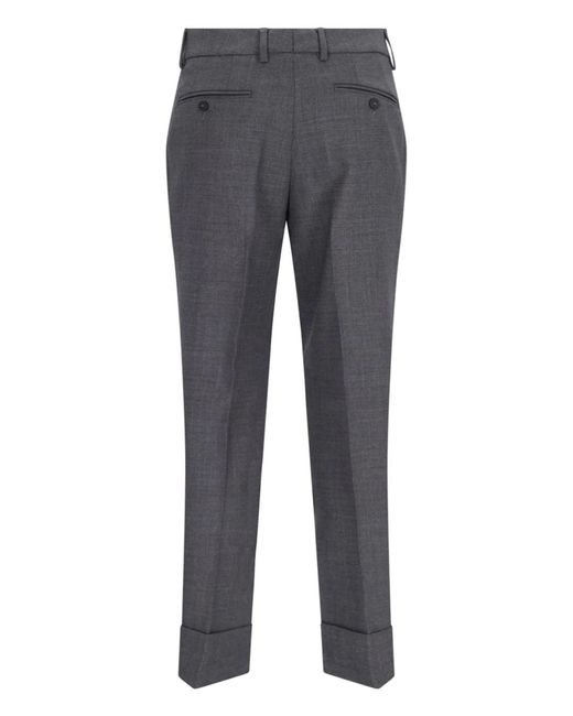Incotex Gray Tapered Wool Pants