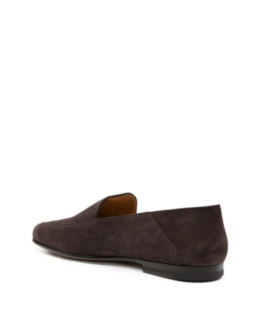 Tod's Brown Suede Leather Loafer Clog