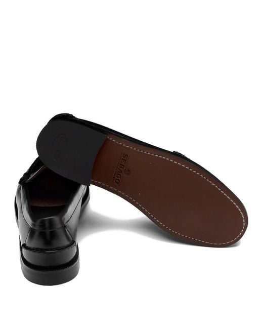 Sebago Black Classic Dan Smooth Leather Loafers