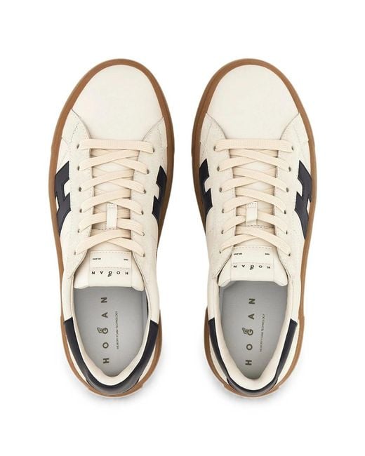 Hogan Brown Logo Sneakers for men