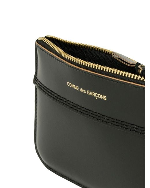 Comme des Garçons Black Triple Stitch Zip Coin Purse