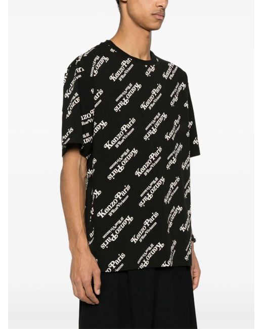 T-Shirt Con Stampa Verdy Bear di KENZO in Black da Uomo