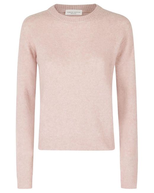 Roberto Collina Pink Crew Neck Long Sleeve Pullover