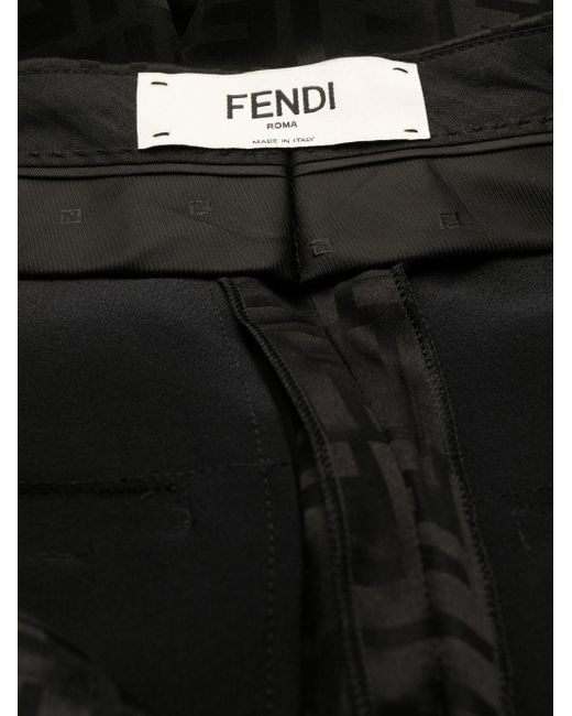 Fendi Black Ff Satin Pants