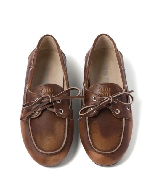 Miu Miu Brown Low Shoes