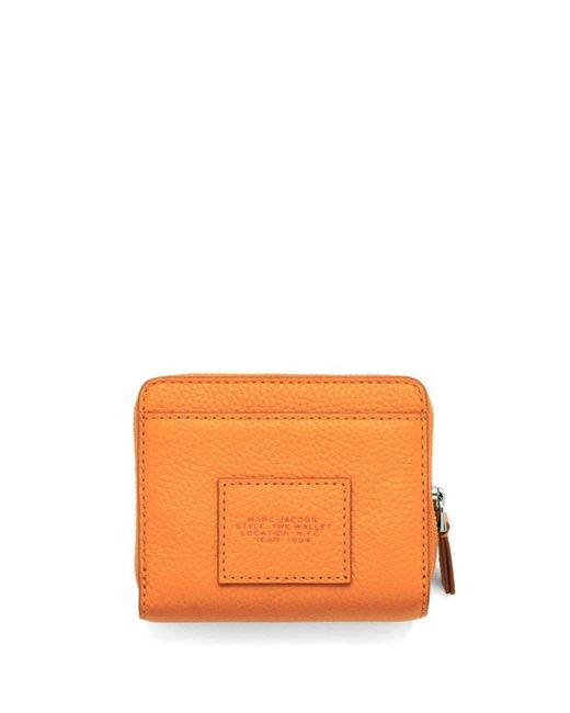 Marc Jacobs Orange Logo-Debossed Leather Wallet