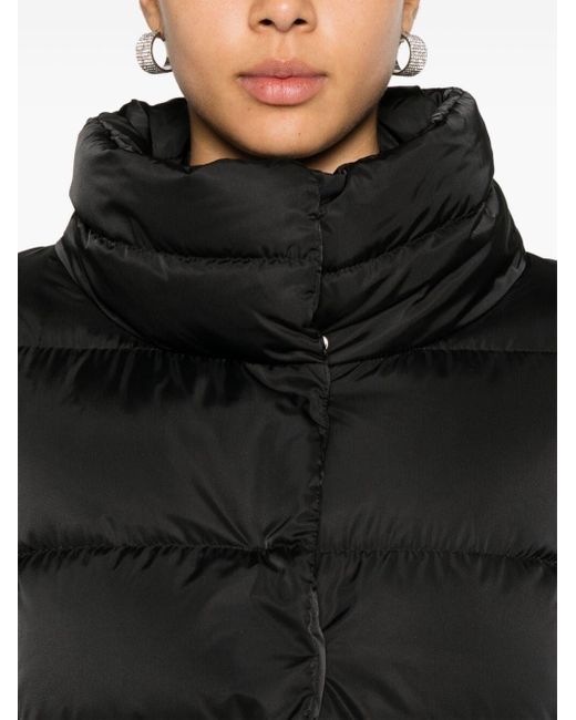 Herno Layered Puffer Coat in Black Lyst