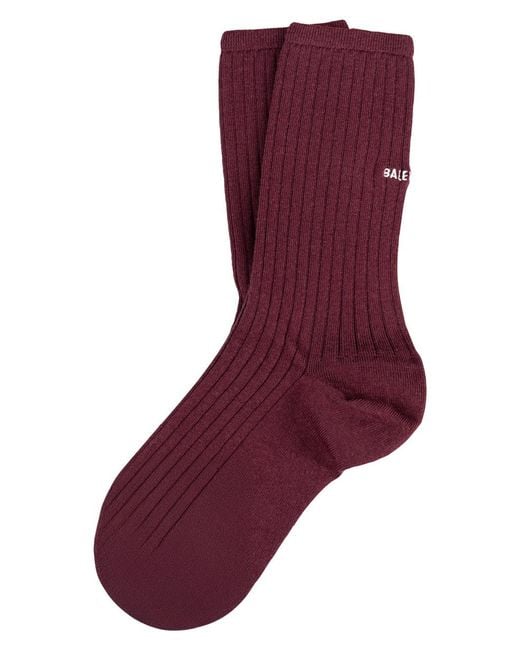 Balenciaga Red Logo Socks