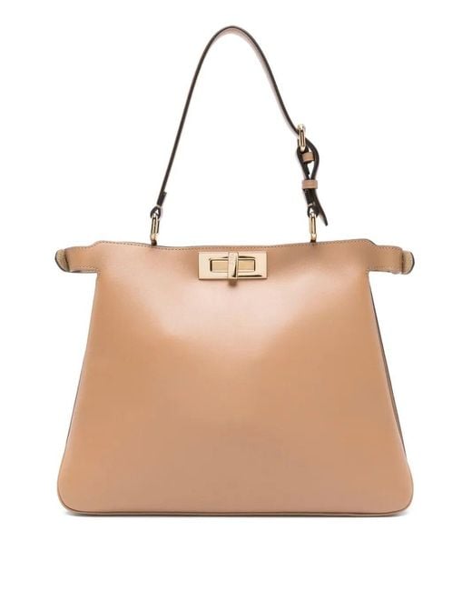 Fendi Natural Peekaboo Soft Medium Bag