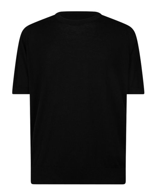 John Smedley Black Kempton T-shirt for men