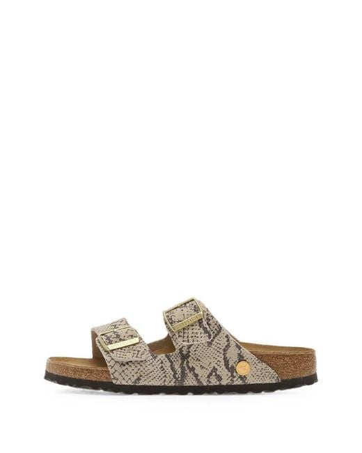 Birkenstock White Arizona Suede Sandals