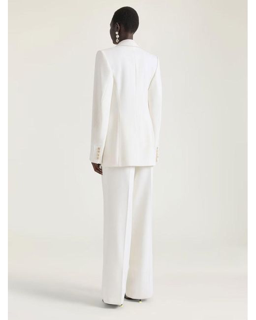 Givenchy White Double-Breasted Wool And Mohair Cocoon Jacket