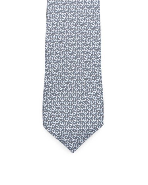 Ferragamo White Loghi E Lettering Ties for men