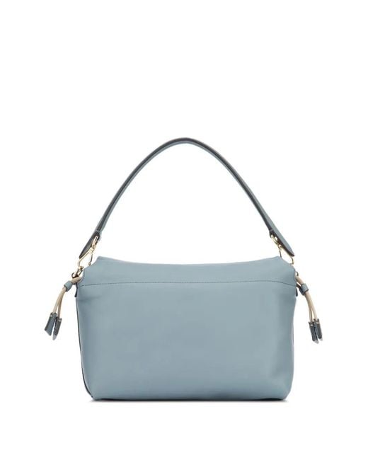 Fendi Blue Mom Uette Medium Nappa Leather Bags