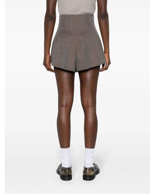 Prada Brown Pinstripe Shorts