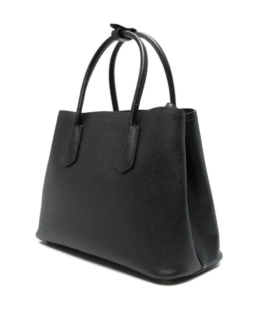Prada Black Medium Double Saffiano Leather Bag