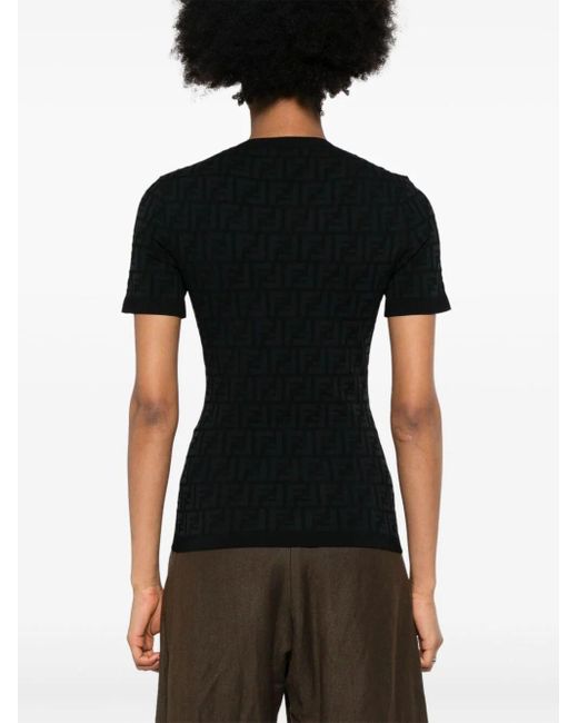 Fendi Black Ff Short Sleeve Jersey