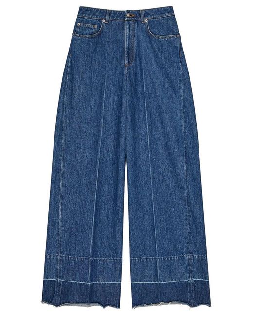 Givenchy Blue Wide Leg 5-Pocket Jeans