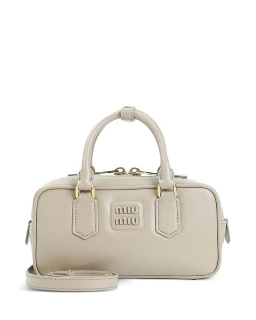 Miu Miu Natural Arcadie Regular Leather Bag