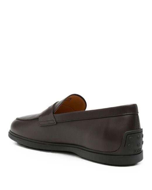 Tod's Gray Logo Collection Loafers for men