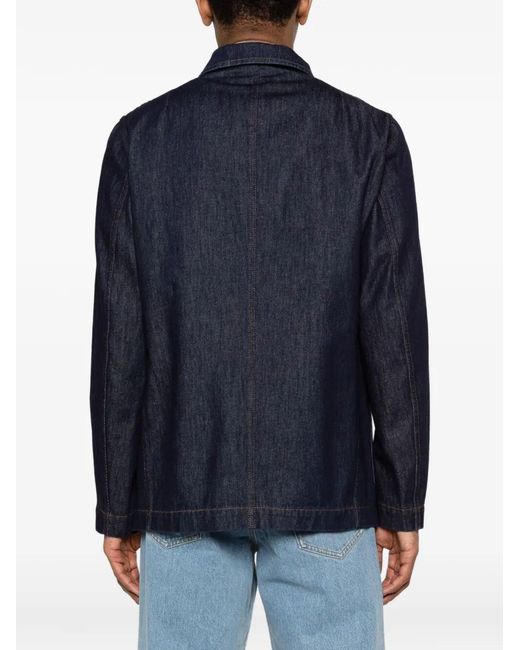Dries Van Noten Blue Braxton Denim Jacket for men