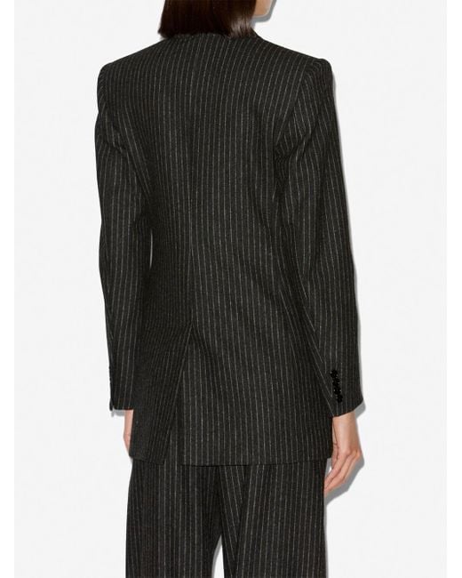 Isabel Marant Black Anthracite Embroidered Jevima Blazer