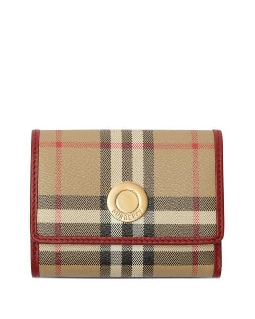 Burberry Natural Small Check Folding Wallet