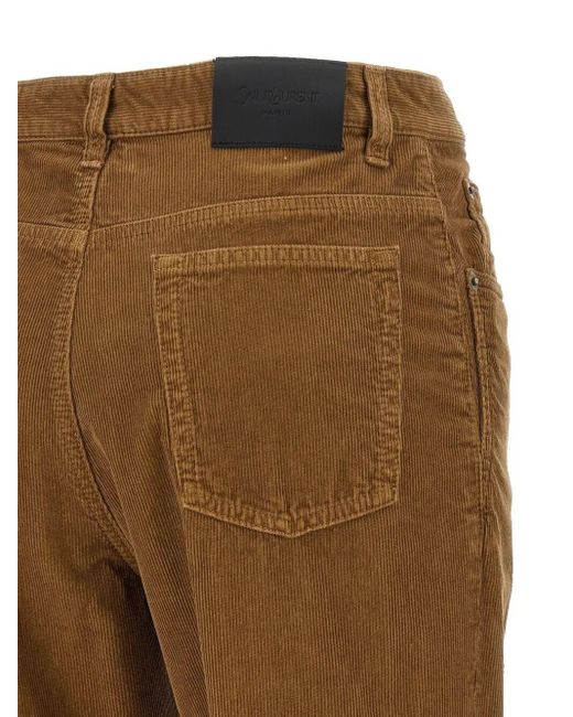 Saint Laurent Brown 'Clyde' Pants