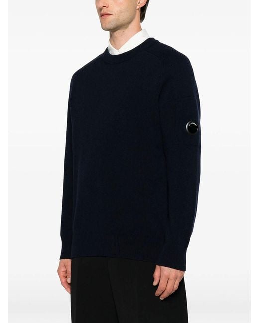 C P Company Blue Crew Neck Pullover for men