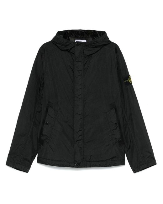 Stone Island Hooded Lightweight Jacket in Black for Men Lyst UK