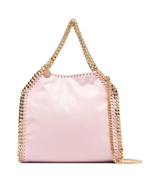 Stella McCartney Pink And Golden Mini Falabella Tote Bag