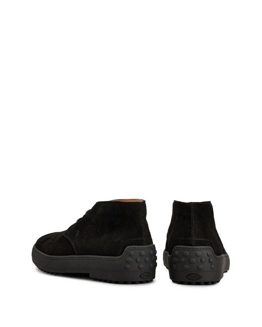 Tod's Black Winter Suede Ankle Boot for men