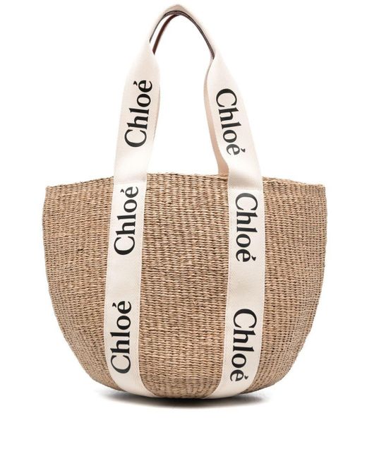 Chloé Natural Large Woody Basket Bag