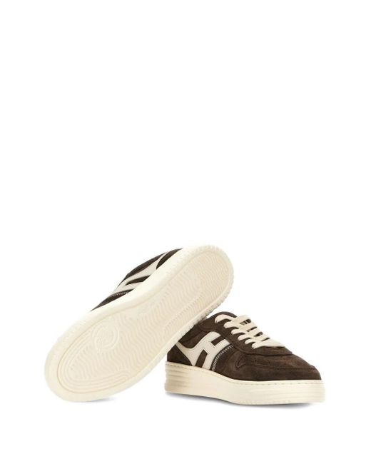 Hogan Brown H630 Leather Sneakers for men