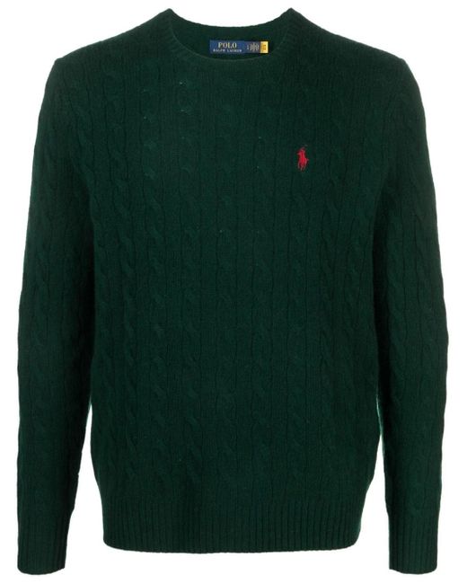 Polo Ralph Lauren Green Wool Pullover for men