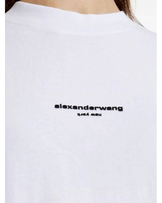 Alexander Wang White Logo Print T-Shirt