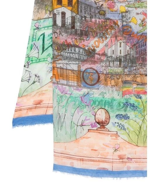 Faliero Sarti White In Collaboration With Paolo Fiumi: Milan Stole