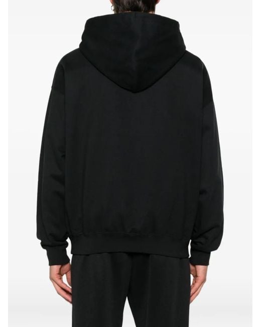 Y-3 Black Sweatshirt With Hood And Drawstring for men