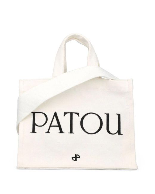 Patou Natural Small Tote Bags