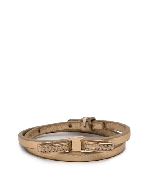 Ferragamo Metallic Bow-Detail Bracelet