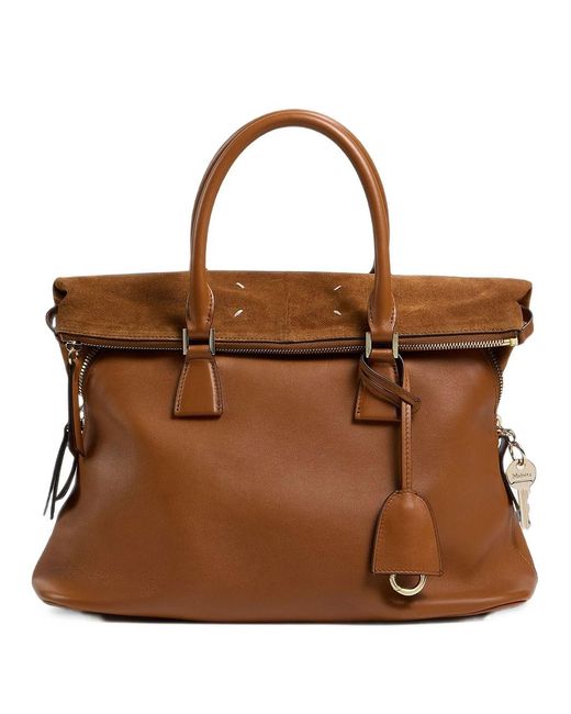 Maison Margiela Brown 5Ac Soft Medium Bag Cogn