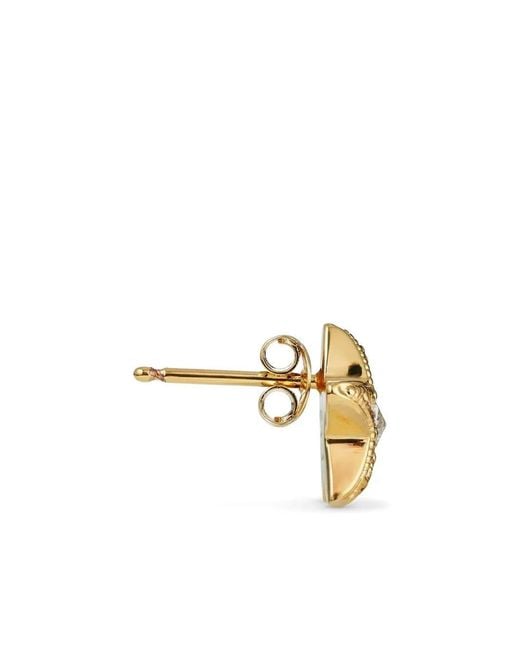 Jimmy Choo Metallic Finish Metal Jc Star Stud Earrings With Swarovski Crystals