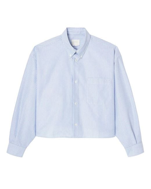 A.P.C. Blue Sophia Striped Button-Down Shirt