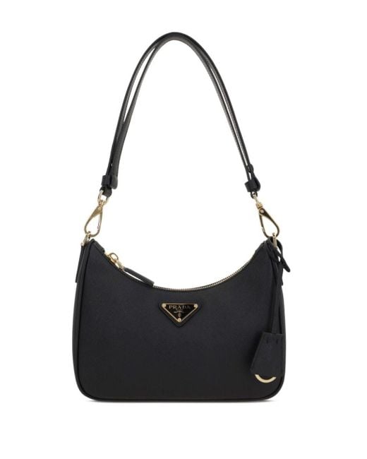 Prada Black Re-Edition Saffiano Leather Mini-Bag