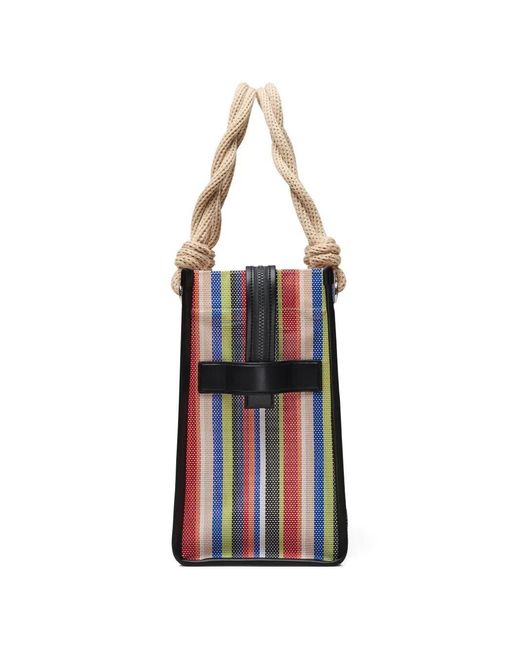 Marc Jacobs Red The Stripe Mesh Large Tote Bag